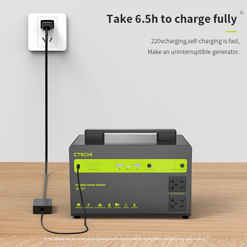 600W Portable Power Station  Solar Generator Emergency Power Supply