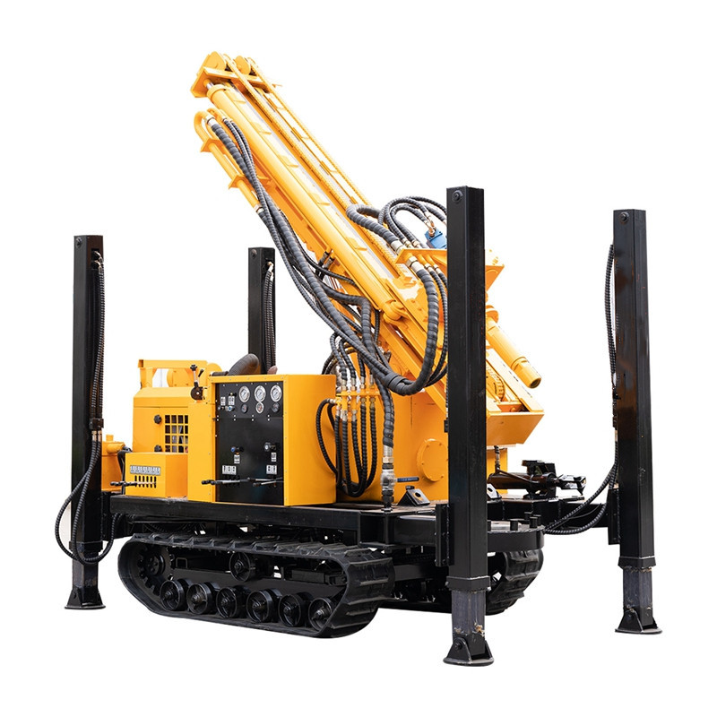 HQZ260L top drive head portable swivel water well drilling rig with air compressor