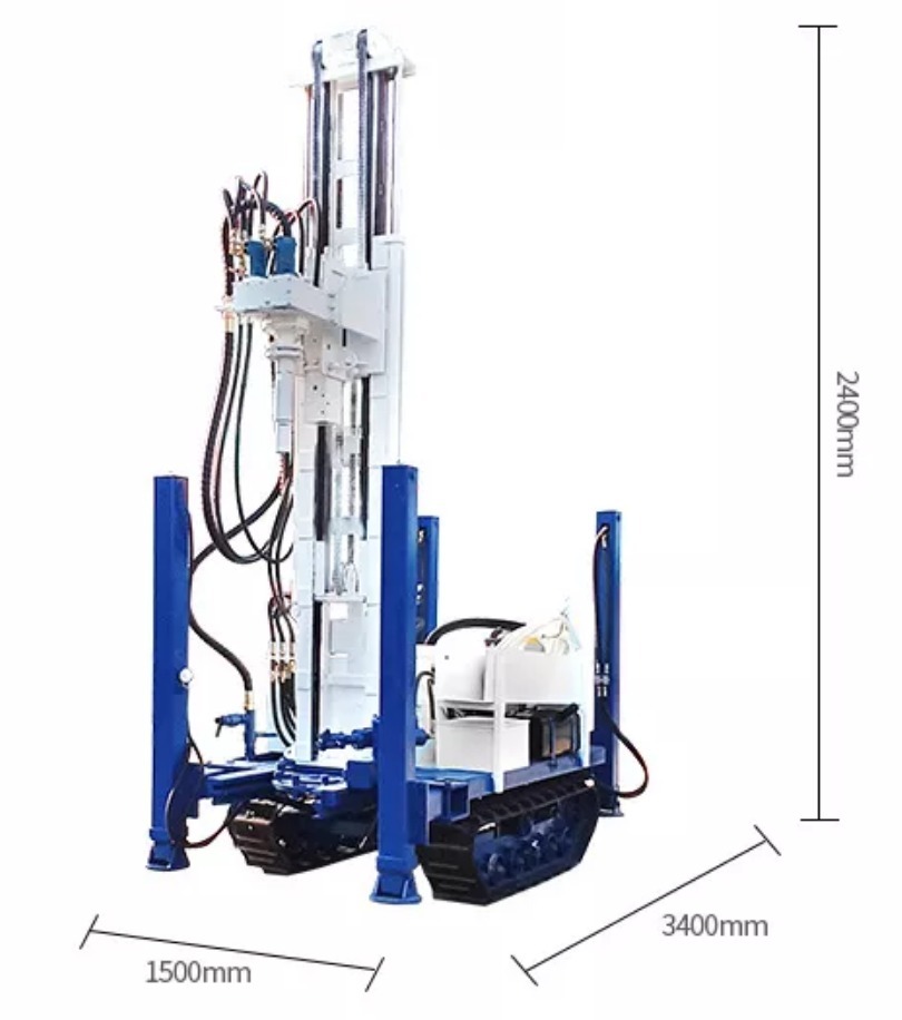 HQY180 Double motor head small water wells and geotechnical investigations drilling rig
