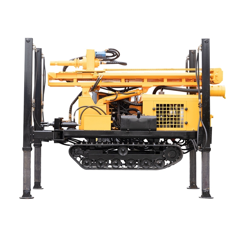 HQZ260L top drive head portable swivel water well drilling rig with air compressor