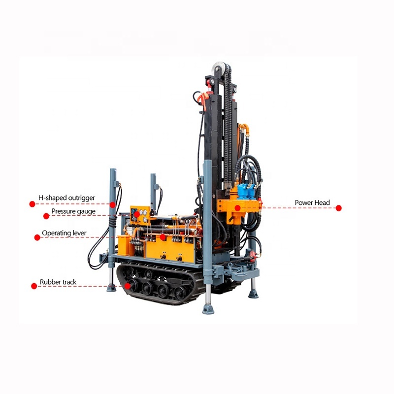 mudpump air compressor multi-function casing DTH water well drilling rig
