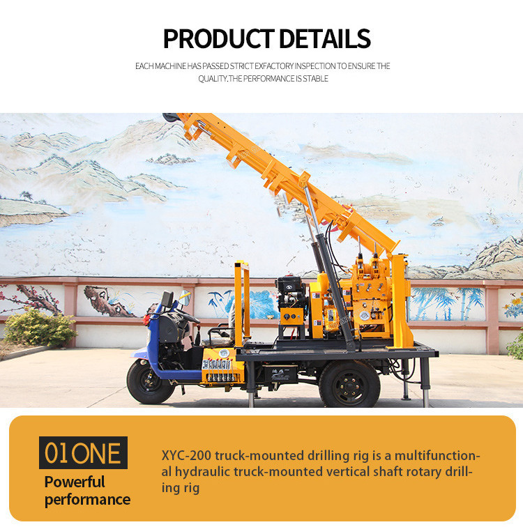 HW Bore Well Drilling Machine with mud pump air compressor