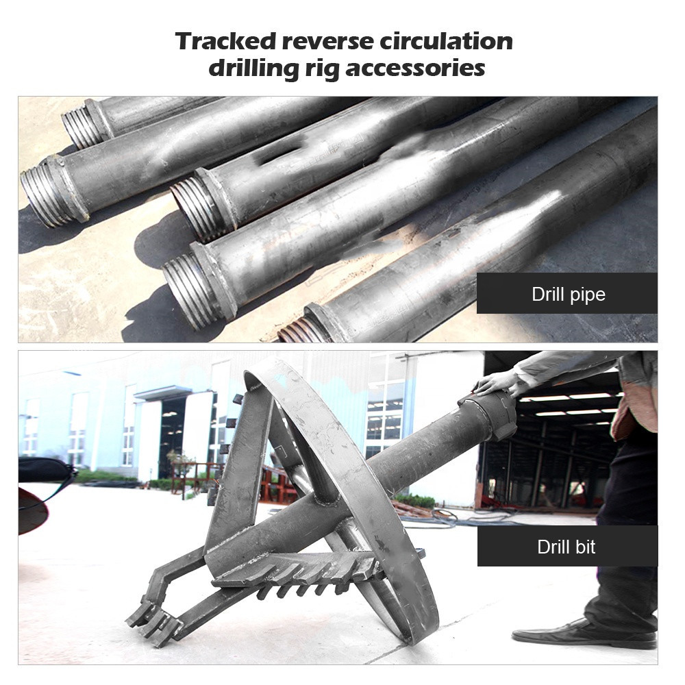 JZF-D Portable Crawler shallow reverse circulation rotary small water well drill rig