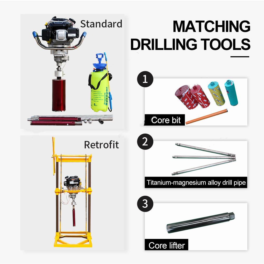 HW-B30 Portable Backpack Rock Core Drilling Rig