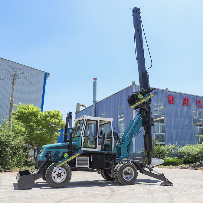 HWDR150D  360 Degree Wheeled Type Hydraulic Rotary Drilling Rig