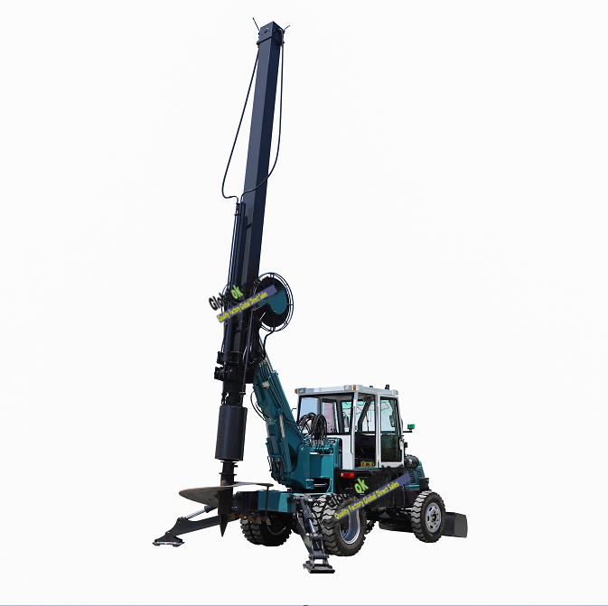 HWDR150D  360 Degree Wheeled Type Hydraulic Rotary Drilling Rig