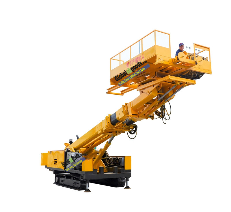 HW12M Construction works  foundation micropiles hydraulic rotary pneumatic rock bolt drilling rig