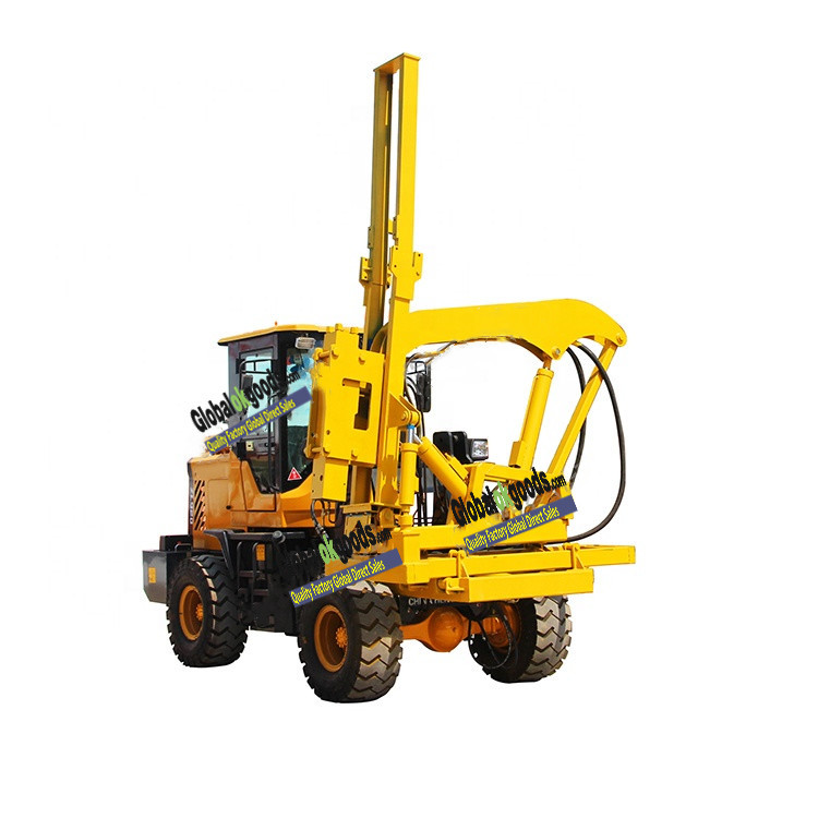 Multifunctional Diesel Powered Pounder Guardrail Pile Driver