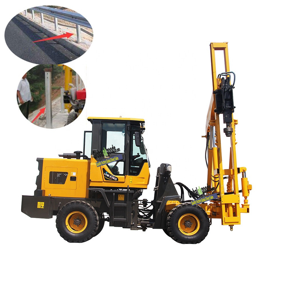 Multifunctional Diesel Powered Pounder Guardrail Pile Driver