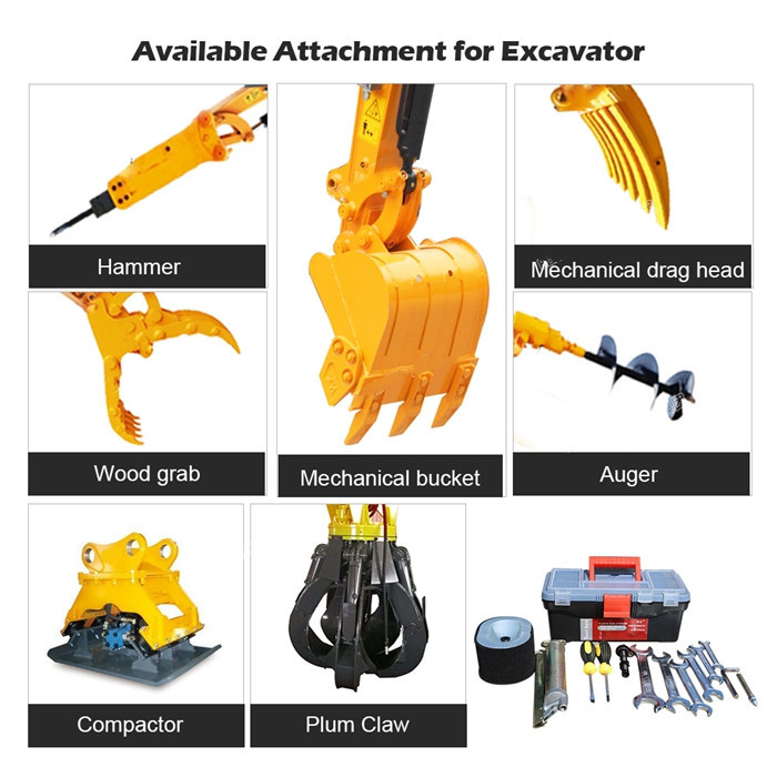 HW220 22ton Mini rubber track excavator