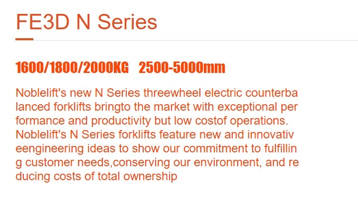 FE3D16-20N Electric balance three - wheel forklift