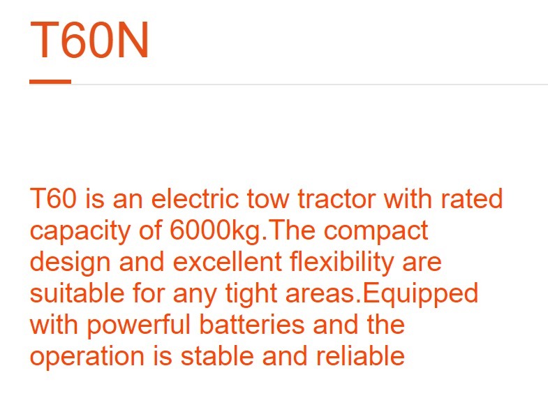 T60N Electric Sit-on Tow Tractor