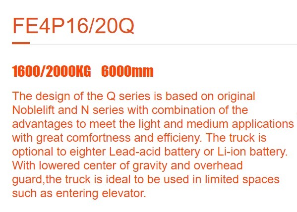 FE4P16/20Q  4-wheel Electric forklift