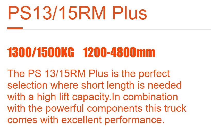 PS13/15RM Plus Reach Truck
