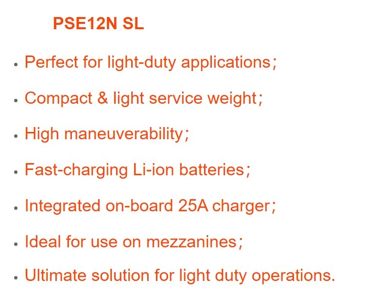 PSE12P/12N SL Electric Stacker