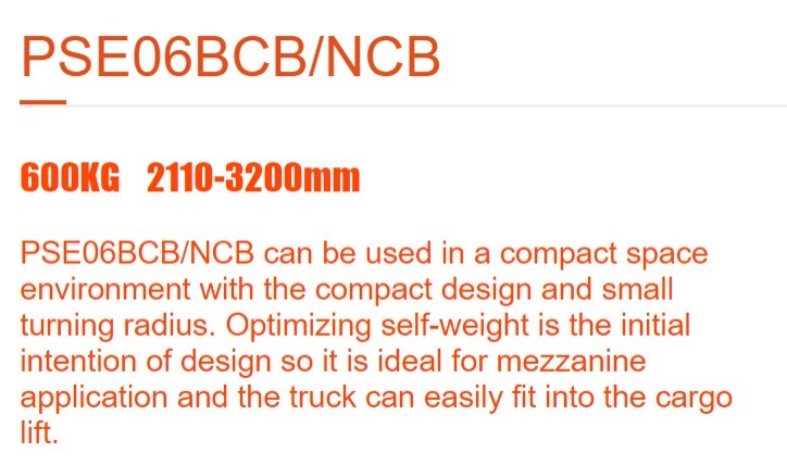 PSE06BCB/NCB Electric Stacker