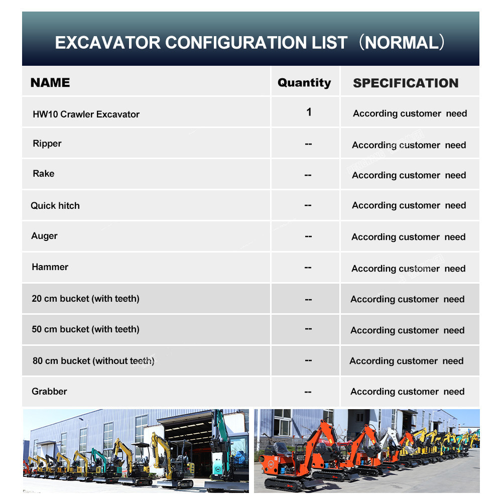 Mini crawler excavator 1 ton