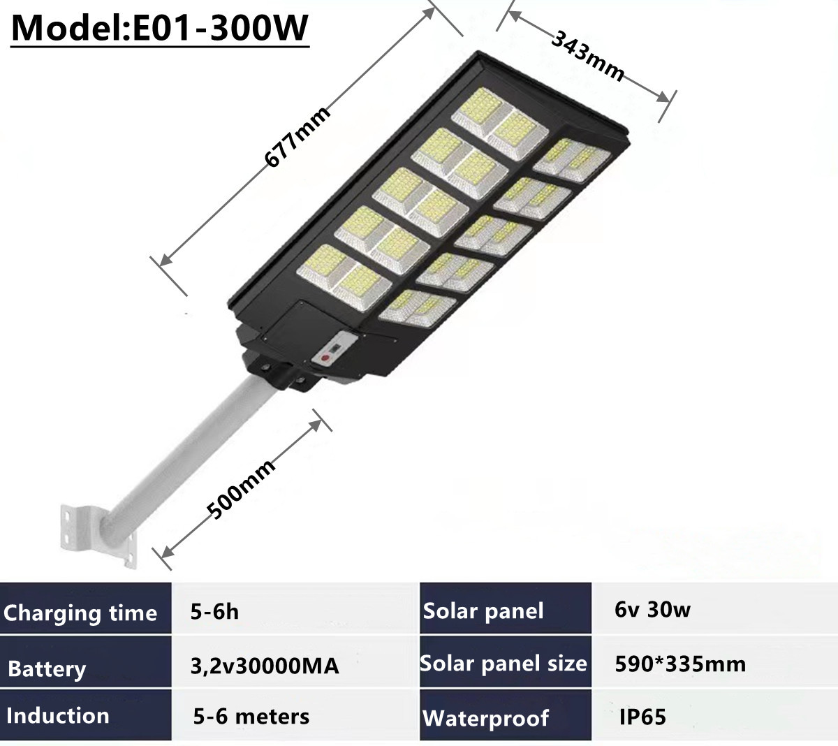 IP65 outdoor waterproof all in one LED solar street light garden light