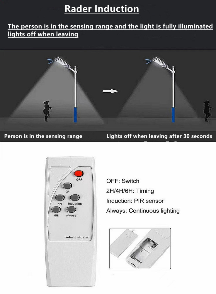 IP 65 Solar waterproof outdoor LED street light garden lamp