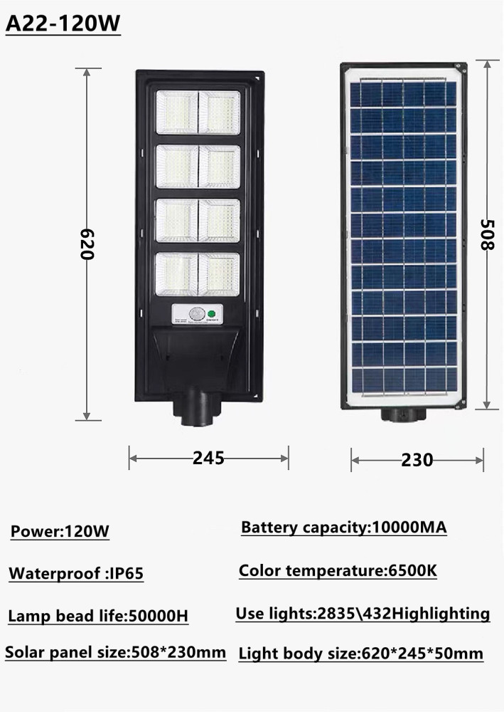 IP 65 Solar waterproof outdoor LED street light garden lamp