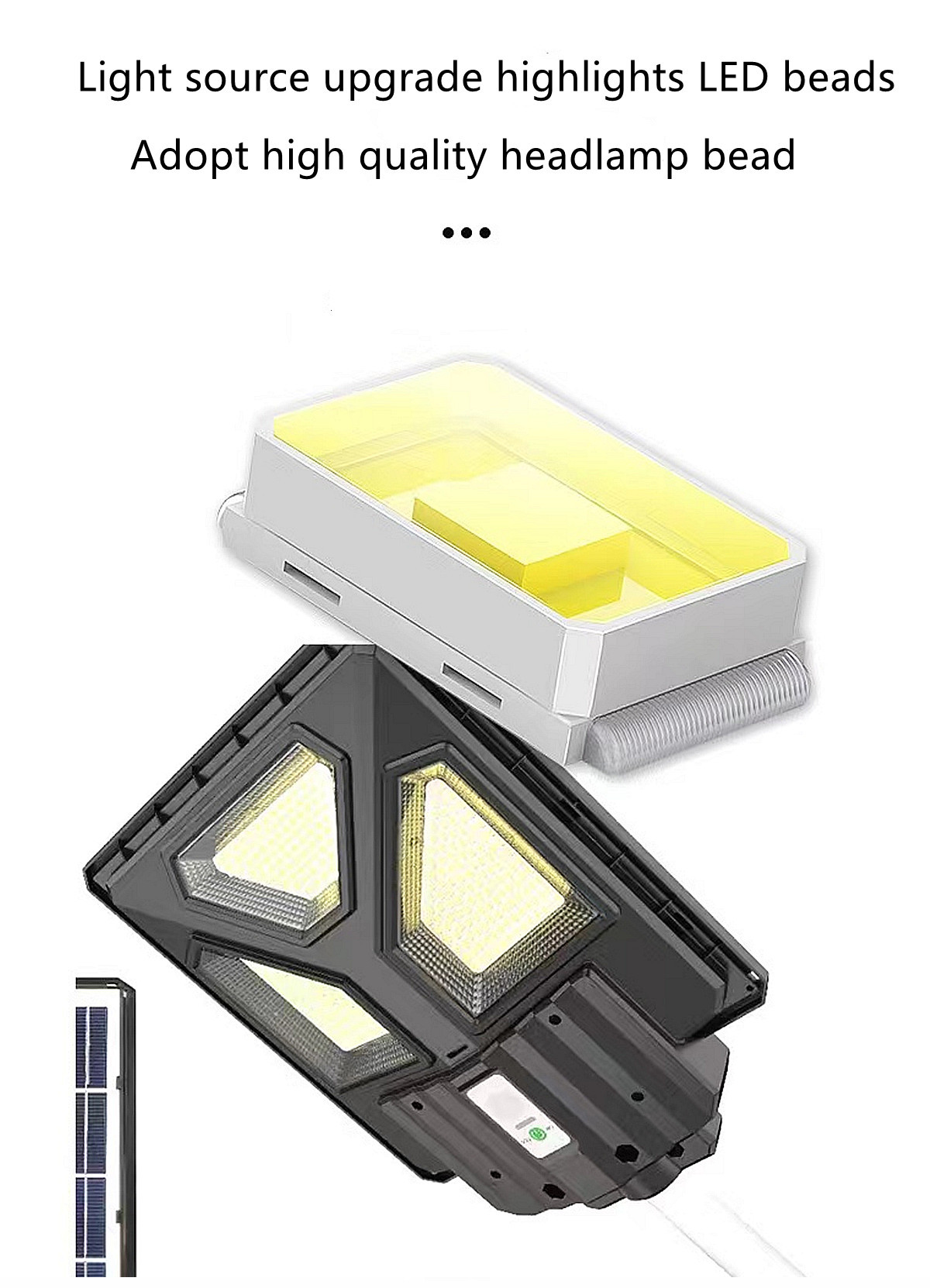 IP65 outdoor waterproof LED solar street lamp, garden lamp, square street lamp
