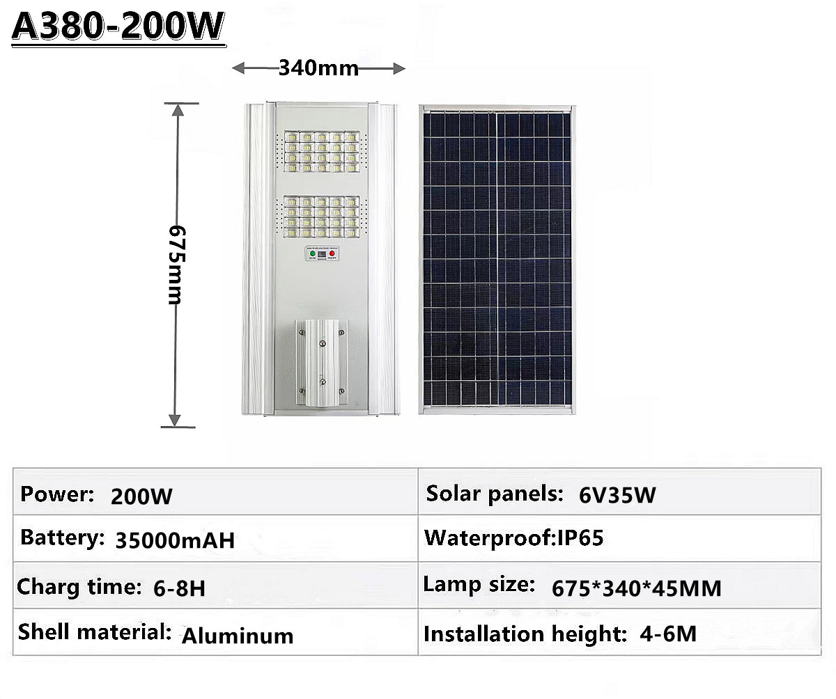 IP65 outdoor waterproof solar street lighting solar garden lamp square street lamp