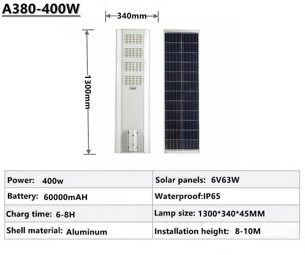IP65 outdoor waterproof solar street lighting solar garden lamp square street lamp