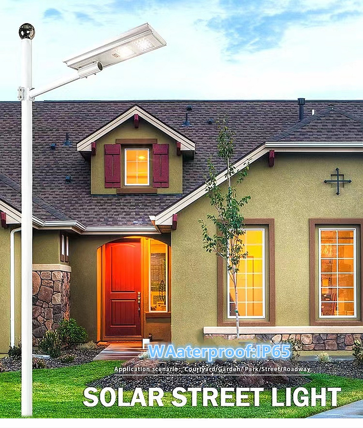 IP65 outdoor waterproof solar street lighting solar garden lamp square street lamp