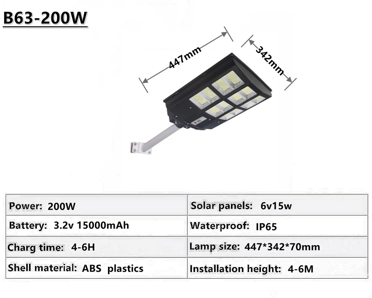 IP65 outdoor waterproof solar street lamp solar garden lamp square street lamp