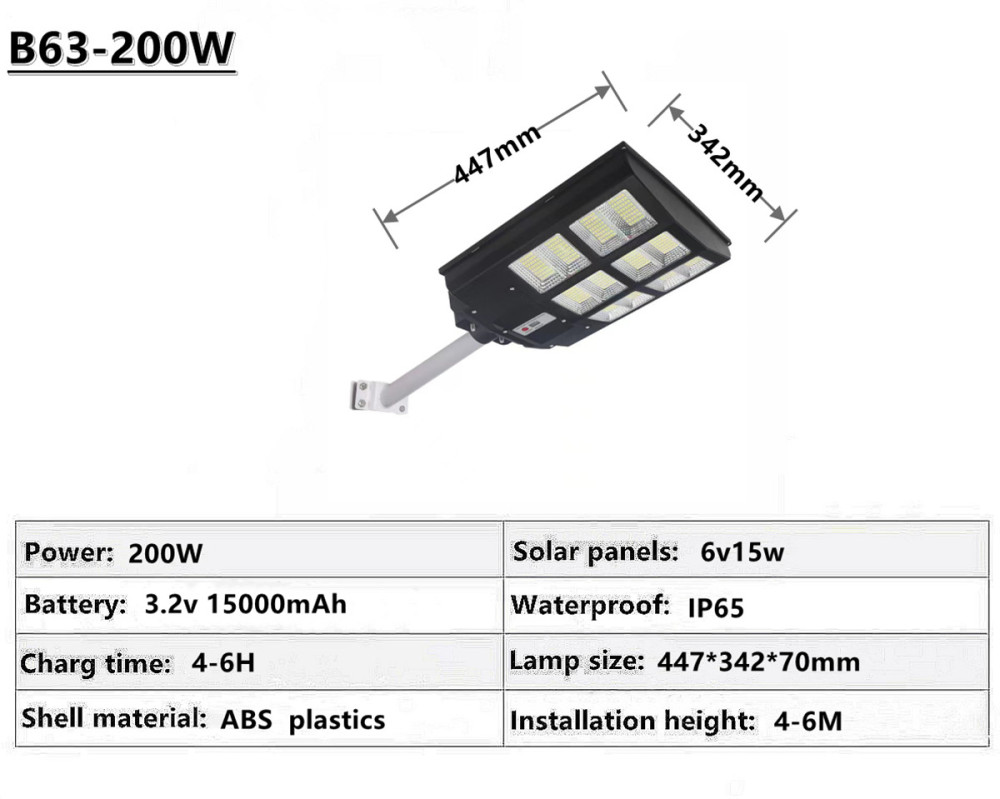 IP65 outdoor waterproof solar street lamp solar garden lamp square street lamp