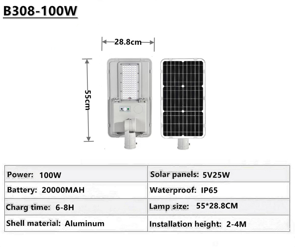 IP65 outdoor waterproof solar street lamp solar garden lamp square street lamp