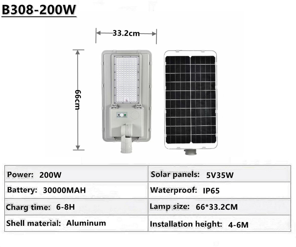 IP65 outdoor waterproof solar street lamp solar garden lamp square street lamp