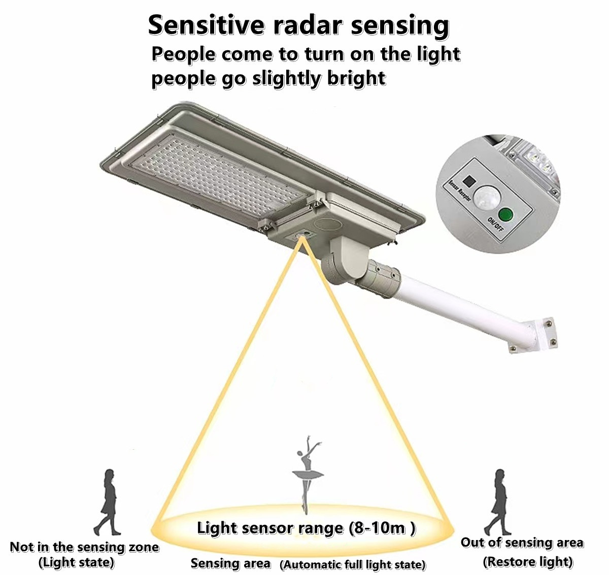 IP65 outdoor waterproof solar street lamp solar garden lamp square street lamp
