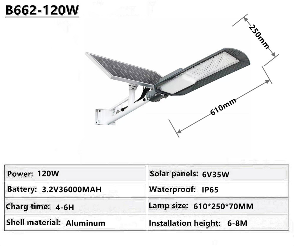 IP65 outdoor waterproof solar street lamp solar garden lamp square street lamp