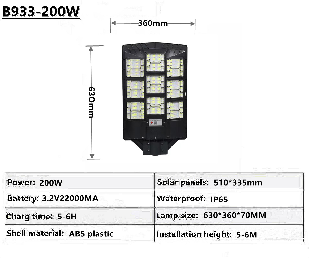 IP65 outdoor waterproof solar street lamp solar garden lamp square street lamp