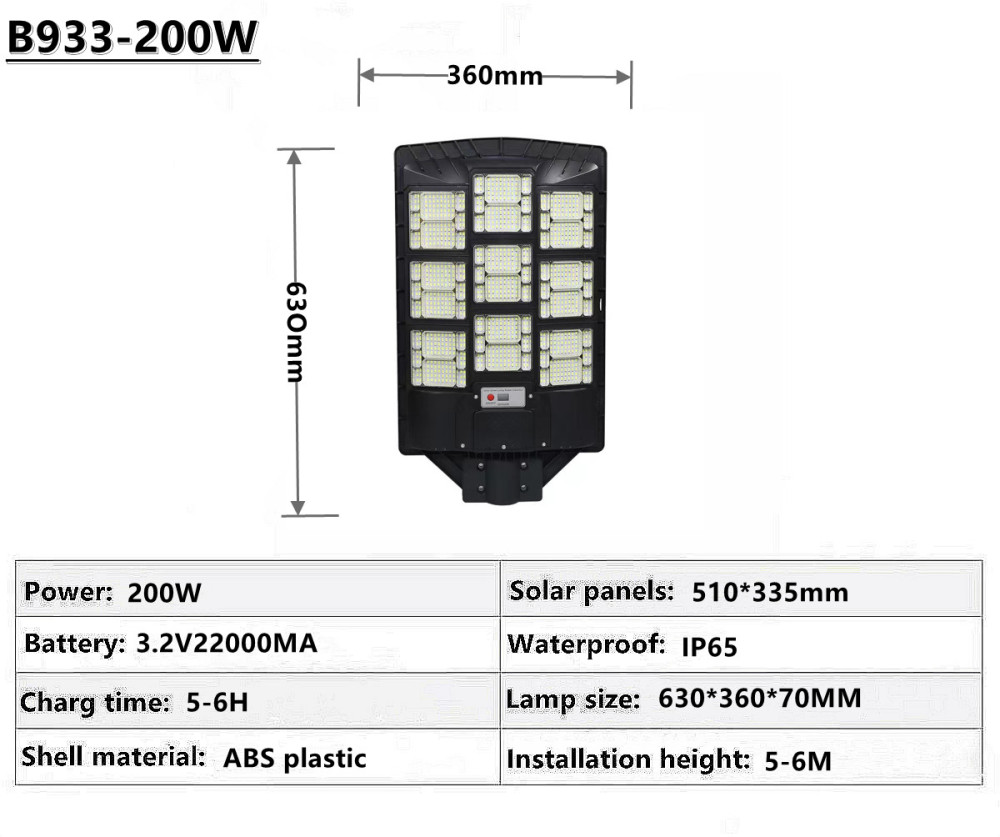 IP65 outdoor waterproof solar street lamp solar garden lamp square street lamp