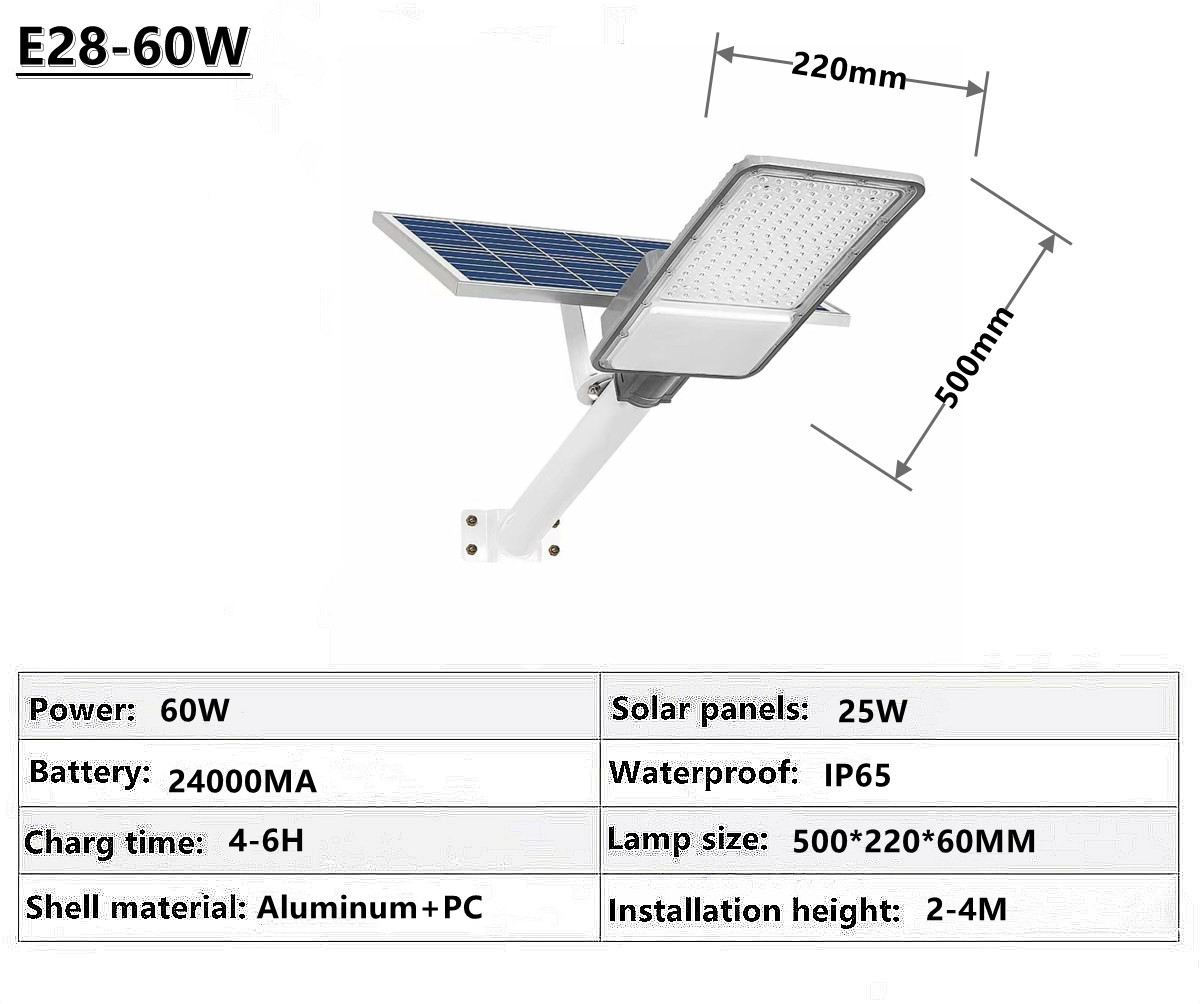 IP65 outdoor waterproof solar street lamp solar garden lamp square street lamp