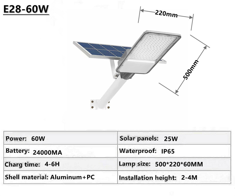 IP65 outdoor waterproof solar street lamp solar garden lamp square street lamp