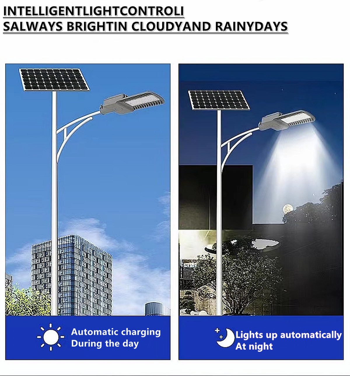 IP65 outdoor waterproof solar LED street lamp solar garden lamp  Villa, hotel，square solar street lamp