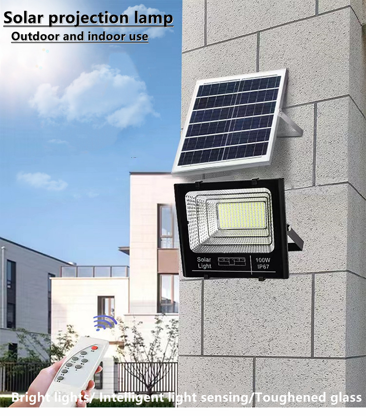 IP67 outdoor waterproof solar LED projection lamp solar garden lamp  Villa, hotel，square solar street lamp