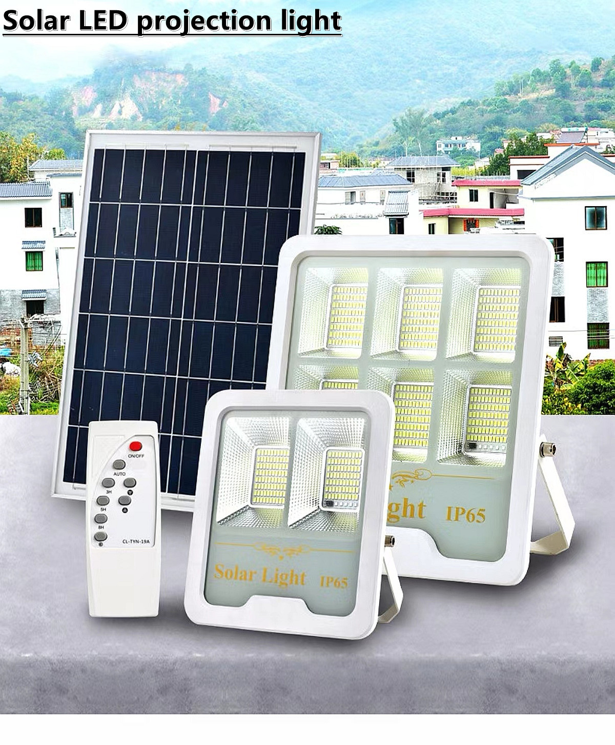 IP65 outdoor waterproof solar LED projection lamp solar garden lamp  Villa, hotel，square solar street lamp