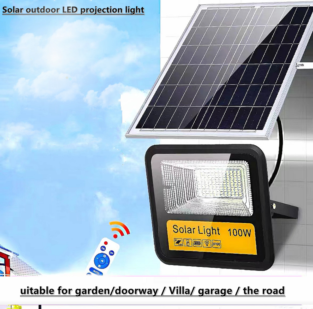 IP66 outdoor waterproof solar LED projection lamp solar garden lamp  Villa, hotel，square solar street lamp