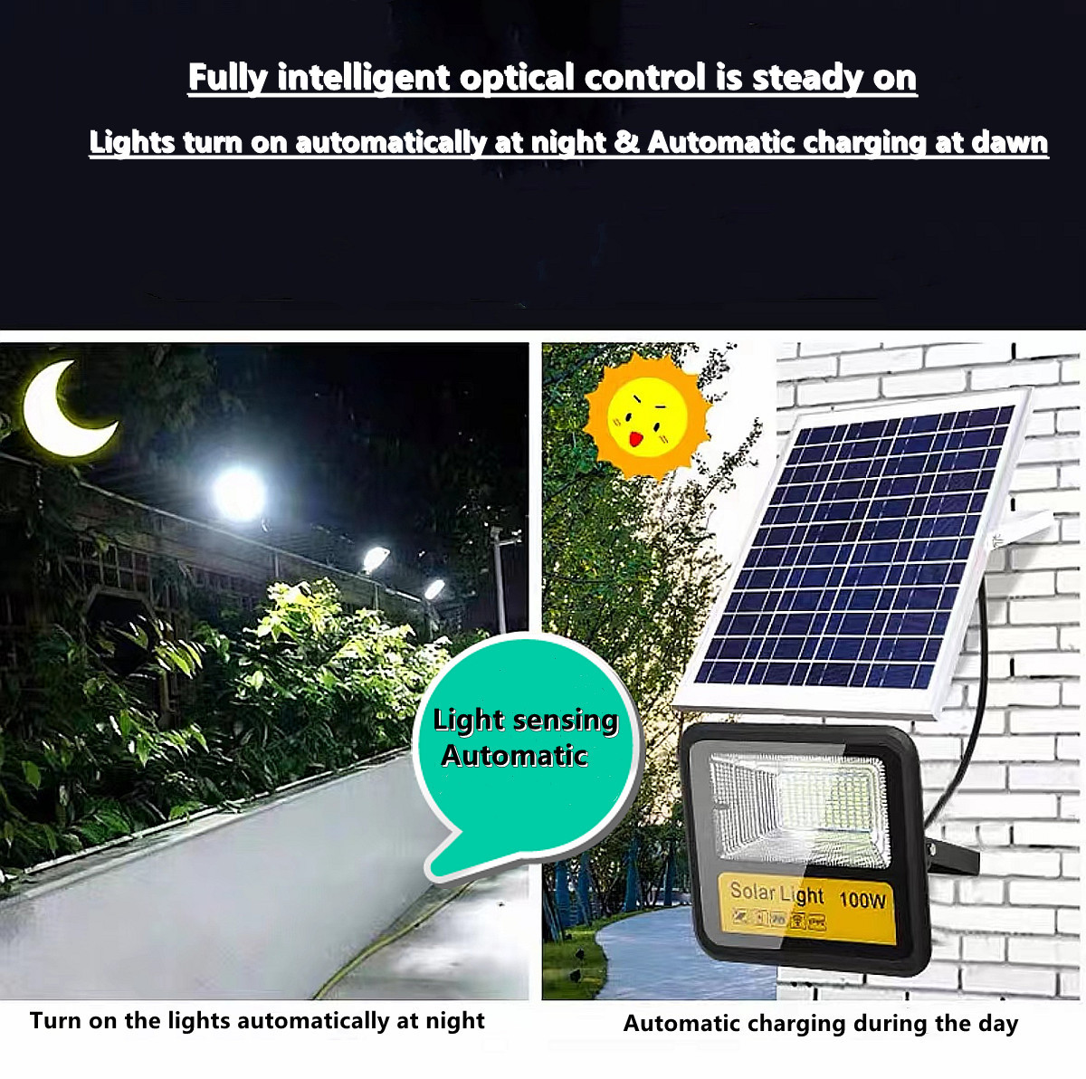 IP66 outdoor waterproof solar LED projection lamp solar garden lamp  Villa, hotel，square solar street lamp