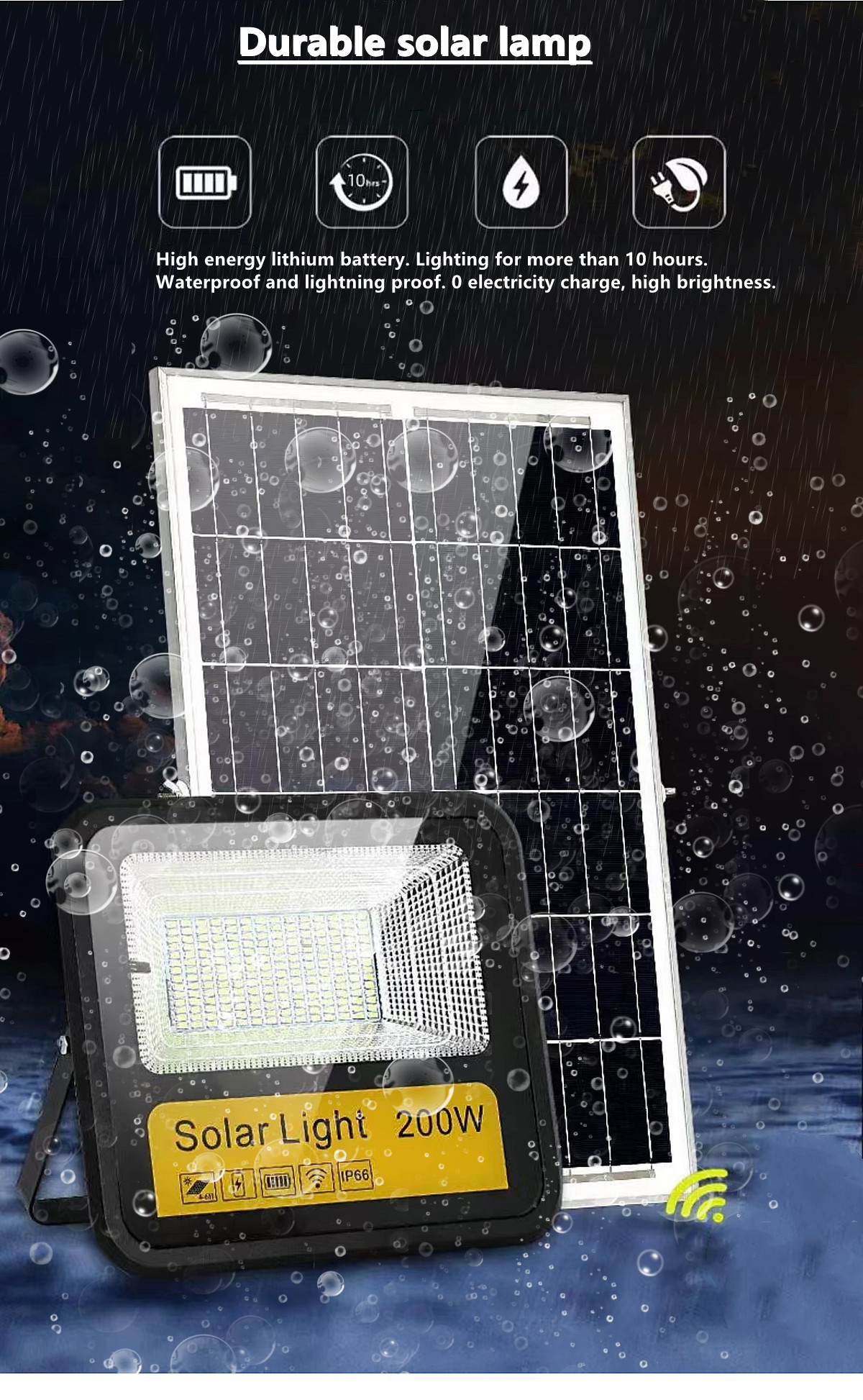 IP66 outdoor waterproof solar LED projection lamp solar garden lamp  Villa, hotel，square solar street lamp