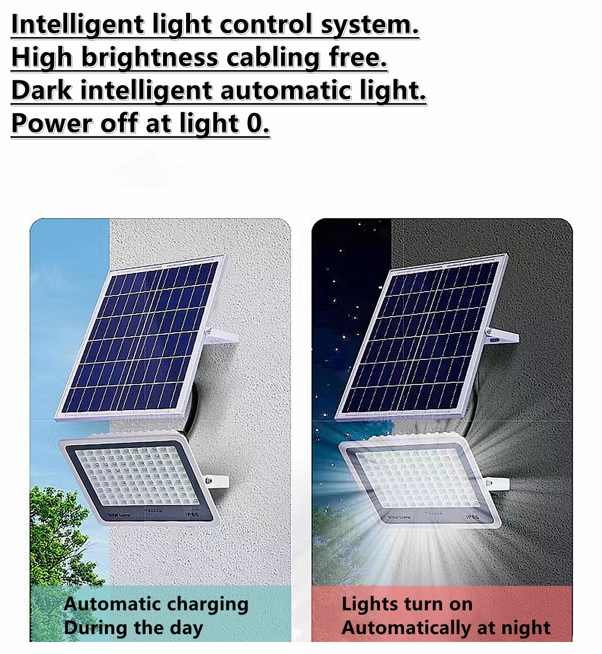 IP66 outdoor waterproof solar LED projection lamp solar garden lamp  Villa, hotel，square solar street lamp