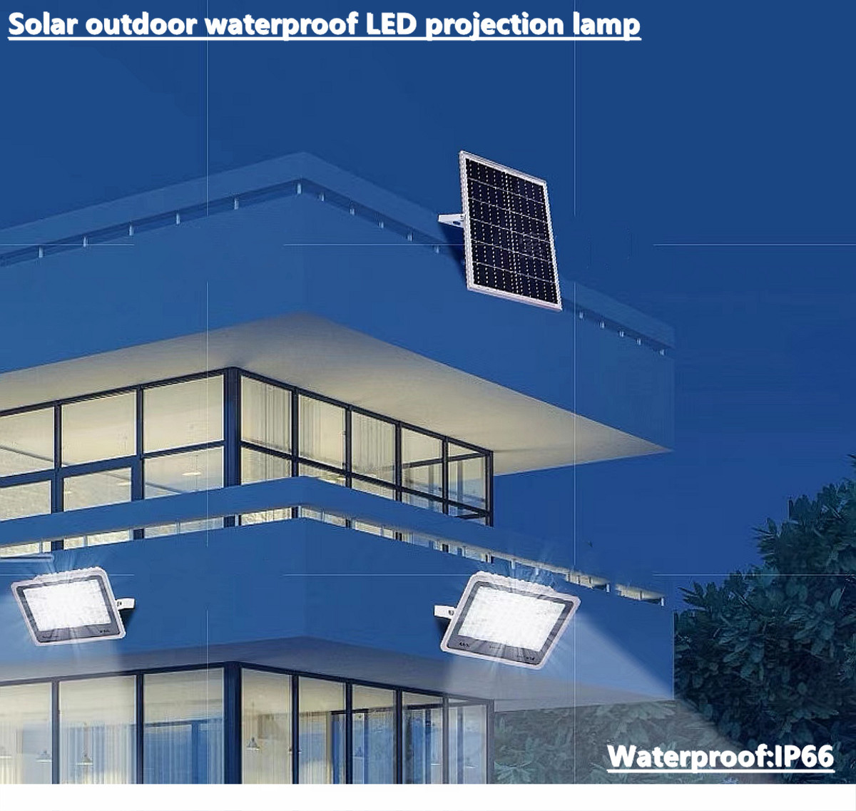 IP66 outdoor waterproof solar LED projection lamp solar garden lamp  Villa, hotel，square solar street lamp