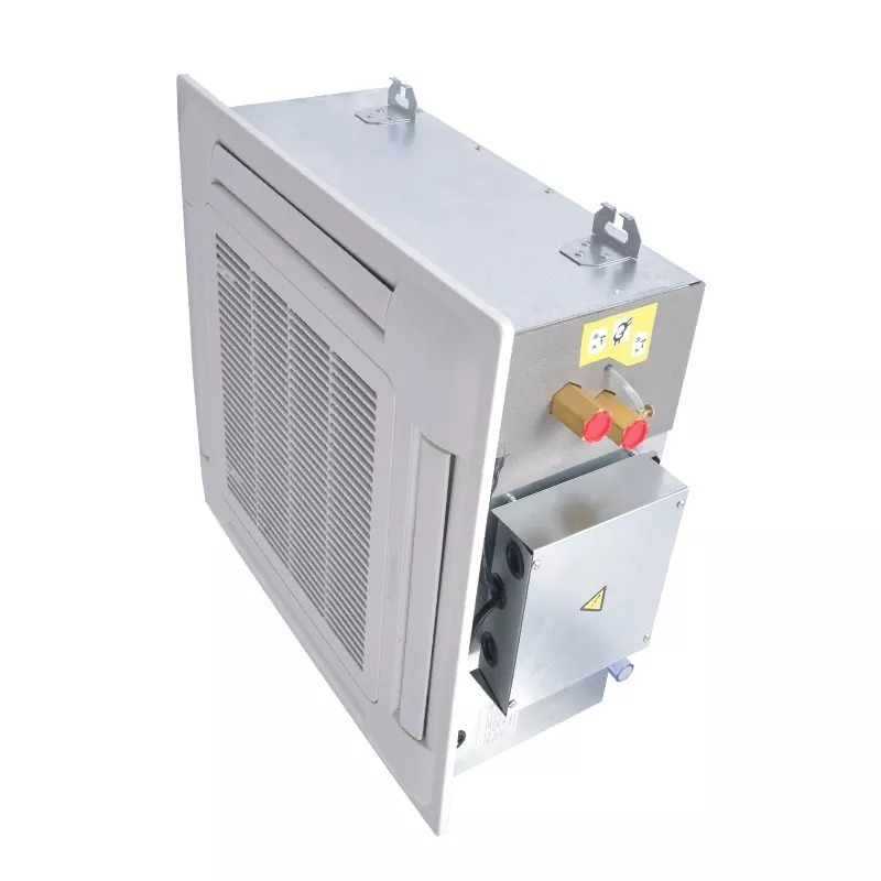 air conditioner chilled water ceiling mounted cassette type fan coil unit FCU for central cooling system
