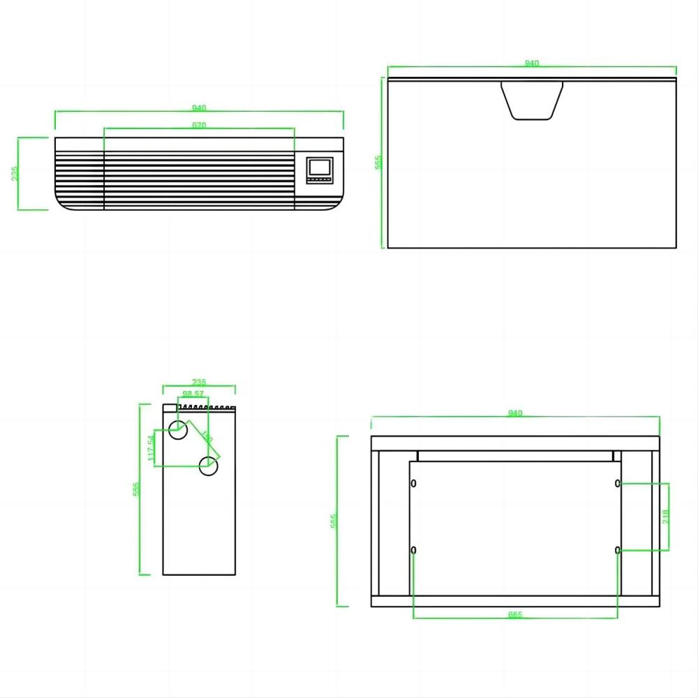 FP-51 Hot-selling Chilled Water Central Air Conditioning Vertical Exposed Type Floor Standing Fan Coil Units