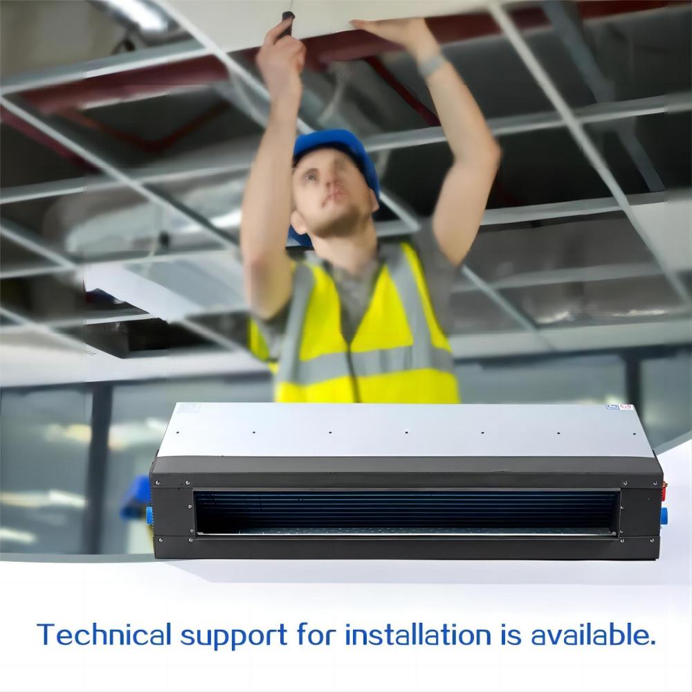 188Mm Slim Fancoil Low Noise Concealed Room Fan Coil Unit