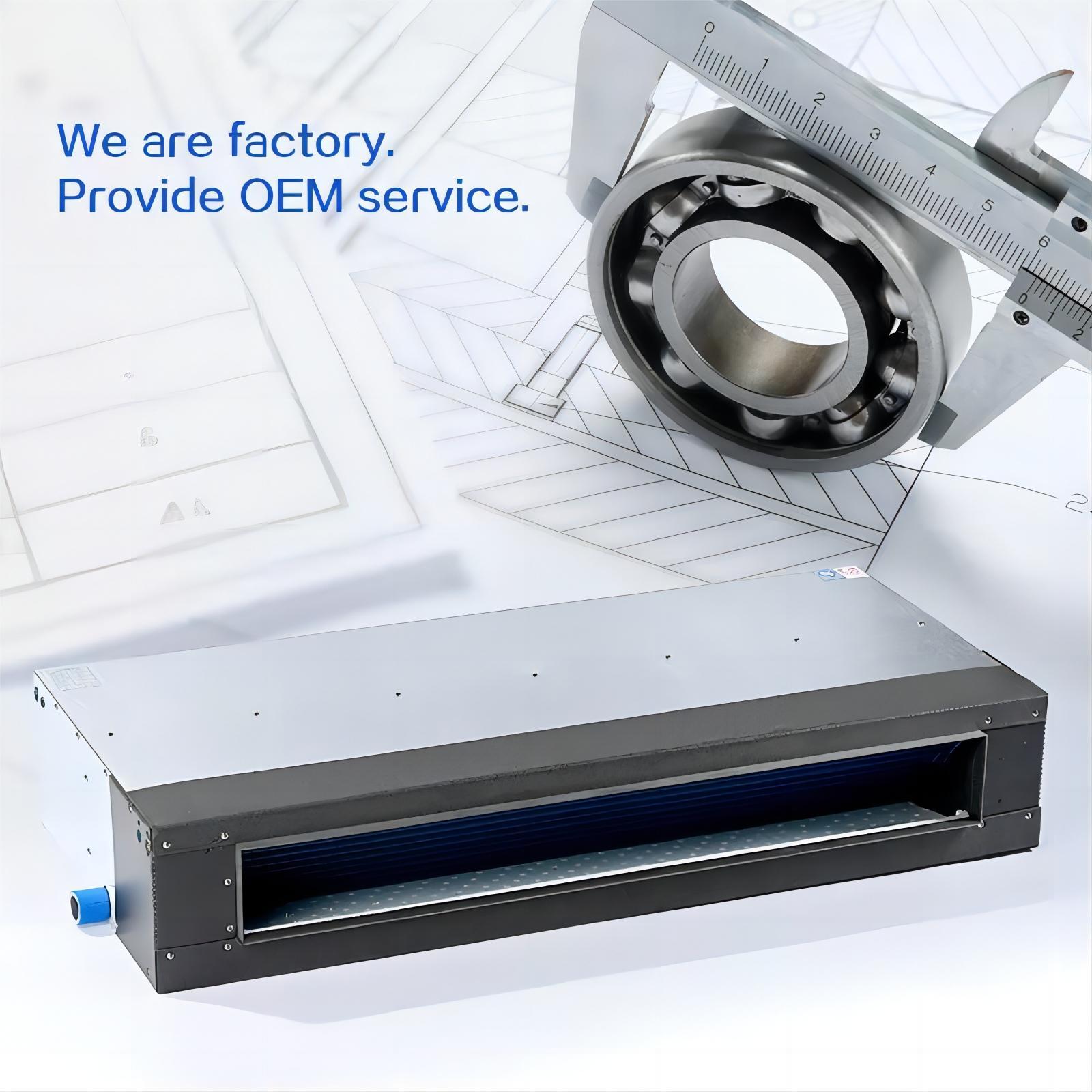 188Mm Slim Fancoil Low Noise Concealed Room Fan Coil Unit